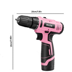 12V Pink Cordless Drill Set - SnaggIt