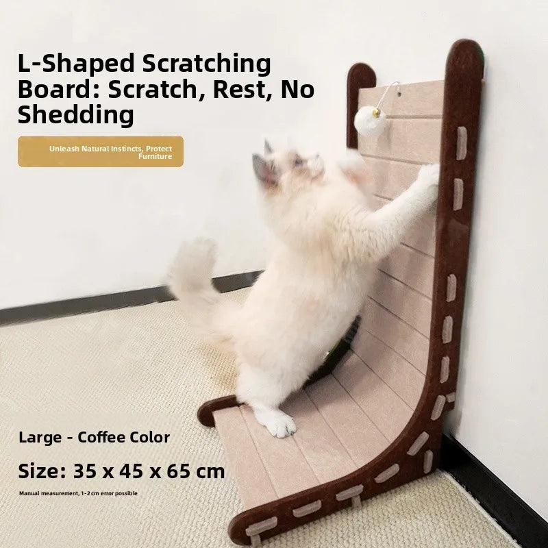 Vertical Felt Cat Scratcher & House by Snagg A Scratcher