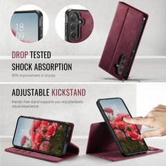 Magnetic Leather Wireless Charging Wallet Case – Samsung Galaxy S23 Series