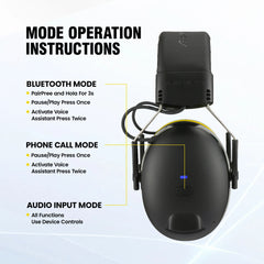 30dB Bluetooth 5.4 Earmuff Rechargeable Hearing Protection by Snagg A Safety Headphones