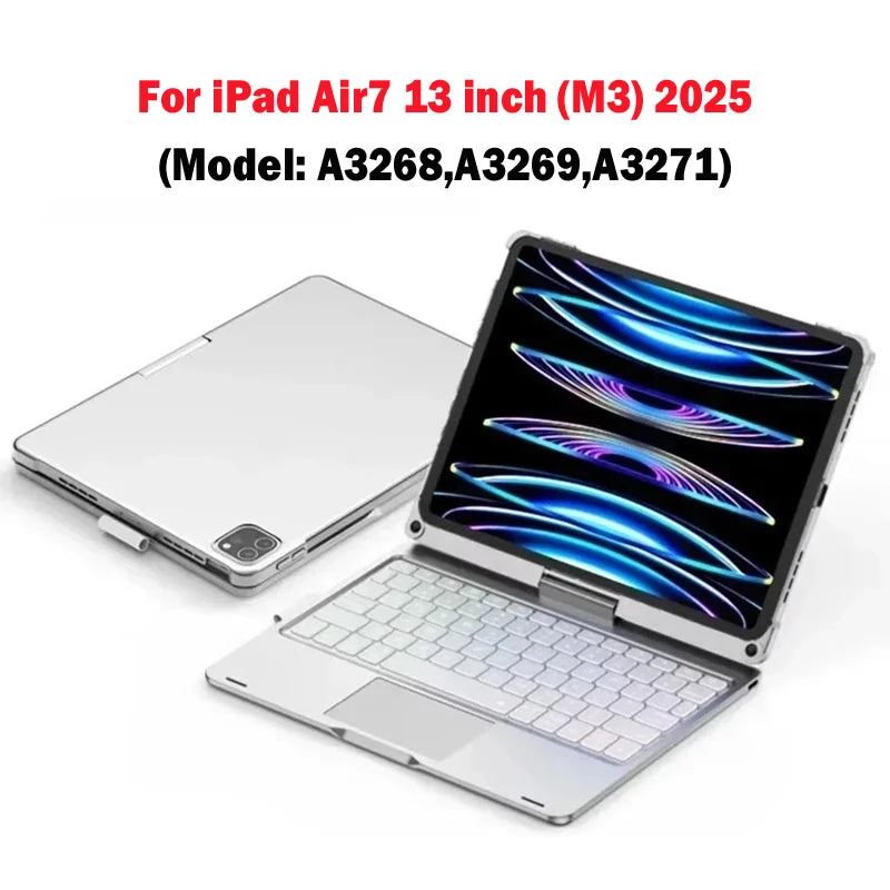 360 Degree Flip Backlit Magic Keyboard For iPad 11th Generation A16/ iPad Air 7 11 13 inch by Snagg A Wireless Keyboard