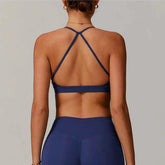 Women's Shockproof Sports Bra | Anti-Sweat Breathable Push-Up Yoga Crop Top Gym Workout Fitness