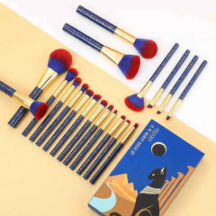 19 Piece Professional Makeup Brush Set – Egyptian Inspired Beauty Kit