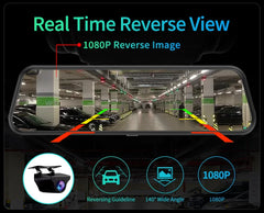 4K Smart Rearview Mirror | Wireless CarPlay & Android Auto Dash Cam