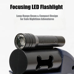 2-in-1 Retractable Dual Dog Leash – Reflective Lead with Built-In Flashlight & Anti-Tangle Clip