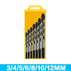 3-12mm Multifunctional Triangle Glass Drill Bit Set
