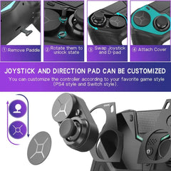 Modular Wireless Multi-Platform Controller | Interchangeable Layout & Macro Precision For PS4 PS3 PS