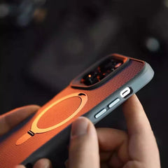 Carbon Fibre Pattern Magsafe phone case for iPhone 16 Series by Snagg A Phone Case