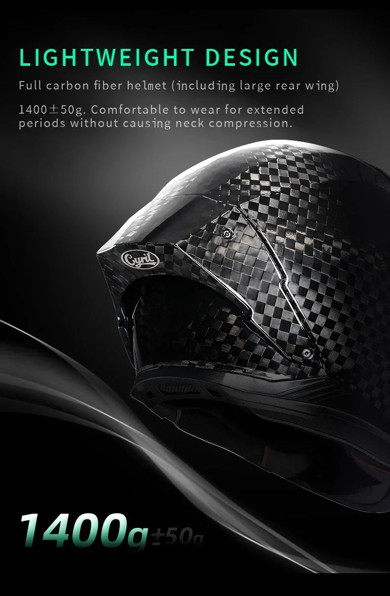 Carbon Fiber Pattern Full Face Motorcycle Helmet by Snagg A Motorcycle Helmet