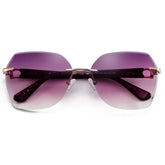 Oversized Rimless Butterfly Sunglasses by Snagg It Sunglasses
