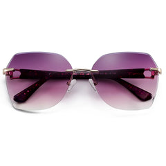 Oversized Rimless Butterfly Sunglasses by Snagg It Sunglasses