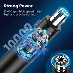 Professional 2026 Rechargeable Precision Trimmer – IPX7 Waterproof Aluminum Alloy System for Painless Facial Grooming