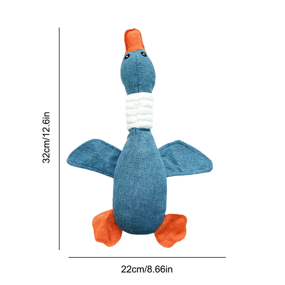 Plush Goose Squeaky Dog Toy by Snagg A Toy