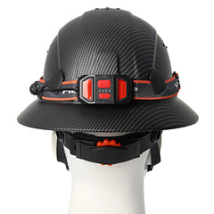 Full Brim Safety Helmet with LED Headlamp & Taillight by Snagg A Safety Helmet