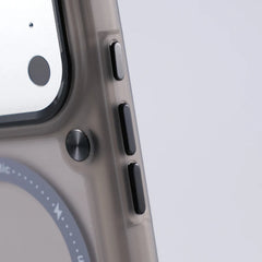 Metal Button Shockproof Magnetic Matte Translucent Case – for iPhone 14 Series - Phone Cases & Covers