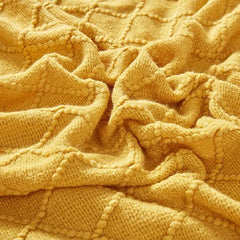 Knitted Throw Blanket – Cozy Comfort with Fringe by Snagg A Throw