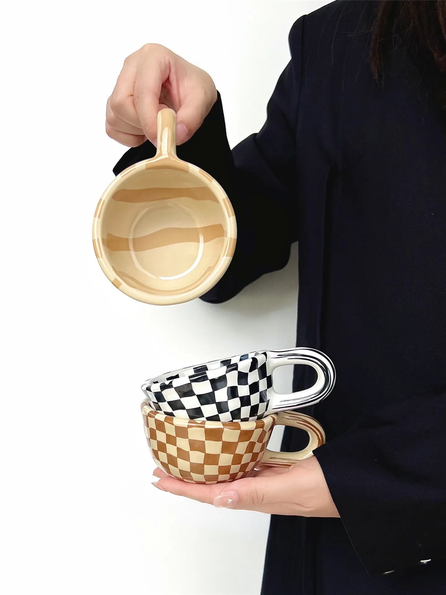 Premium Ceramic Mug Home Coffee Cup Irregular Flower Design by Snagg A Cup