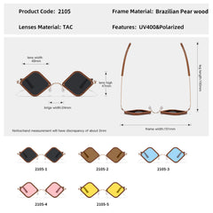 Rosewood Handmade Sunglasses by Snagg It Sunglasses