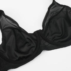 Plus Size Floral Lace Minimizer Bra | Underwire Full Coverage Lifting Support