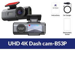 4K UHD Dual Dash Cam | Sony IMX415 Night Vision & Smart Connectivity
