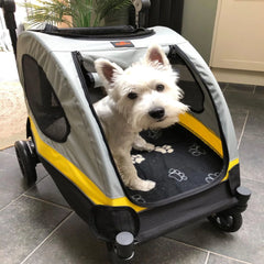 Premium 4-Wheel Foldable Dog Pram with Breathable Mesh by Snagg A Pet Stroller