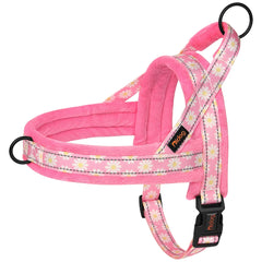 Floral Dog Harness – No Pull, Reflective & Warm by Snagg A Harness