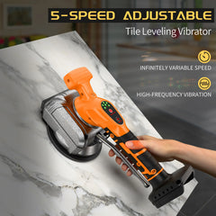 5 Speed Tile Tiling Machine | 75KG Heavy Duty Suction & Vibration Leveling Tool Compatible With Dewalt 18V Battery