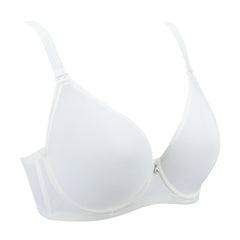 Plus Size T-Shirt Bra | Full Coverage Mesh Plunge Push Up Lightly Lined