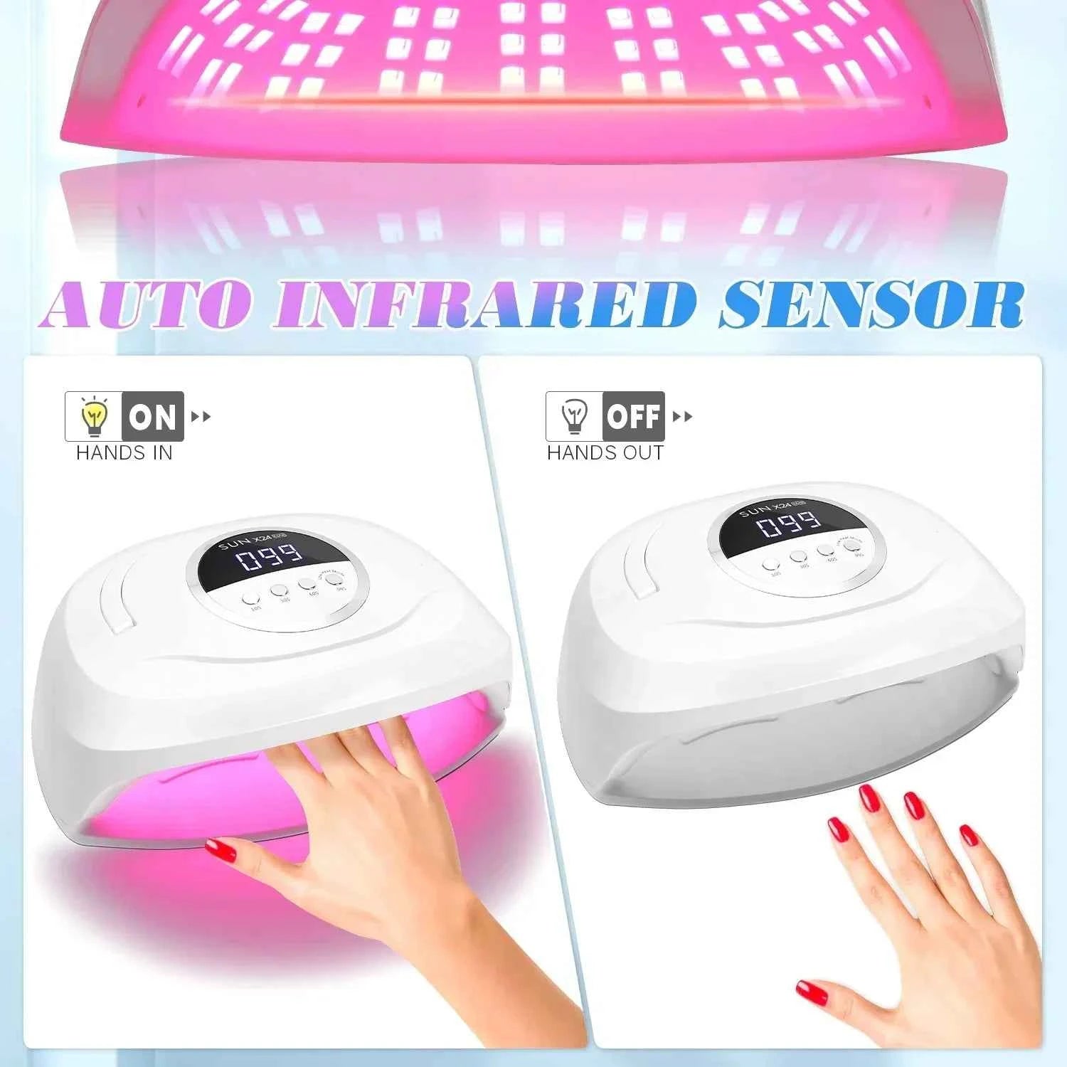 380W High Performance Professional UV/LED Nail Station – 84 LED Smart Curing System