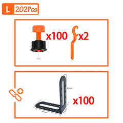 Tile Leveling System Kit 51–402pcs | Floor & Wall Tile Clips Spacers Leveler for Porcelain Ceramic