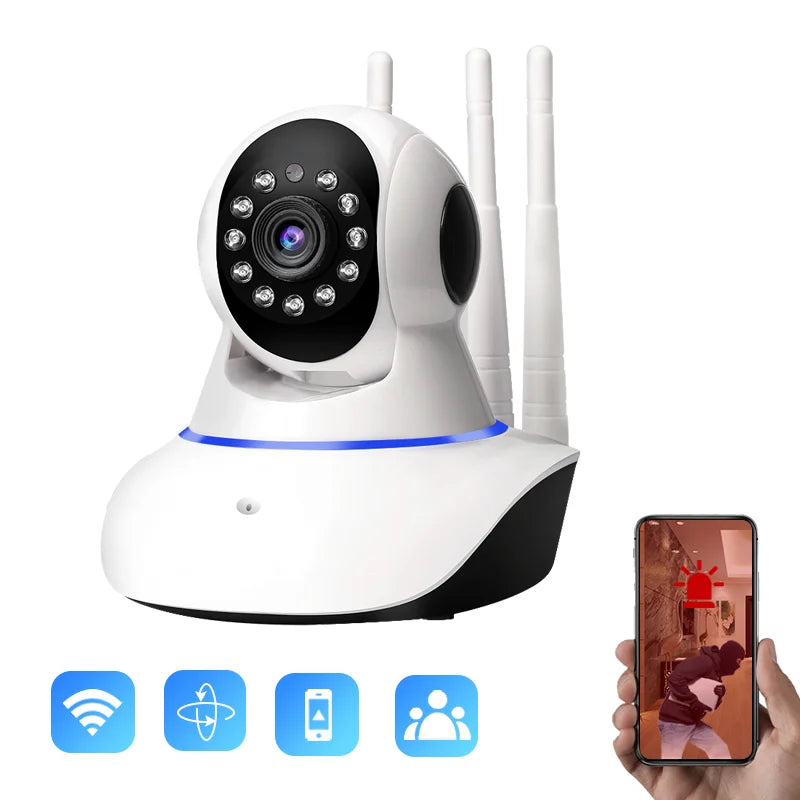 1080P WiFi IP Security Camera – Smart Home Pan-Tilt CCTV with Two-Way Audio by Snagg An Indoor Camera