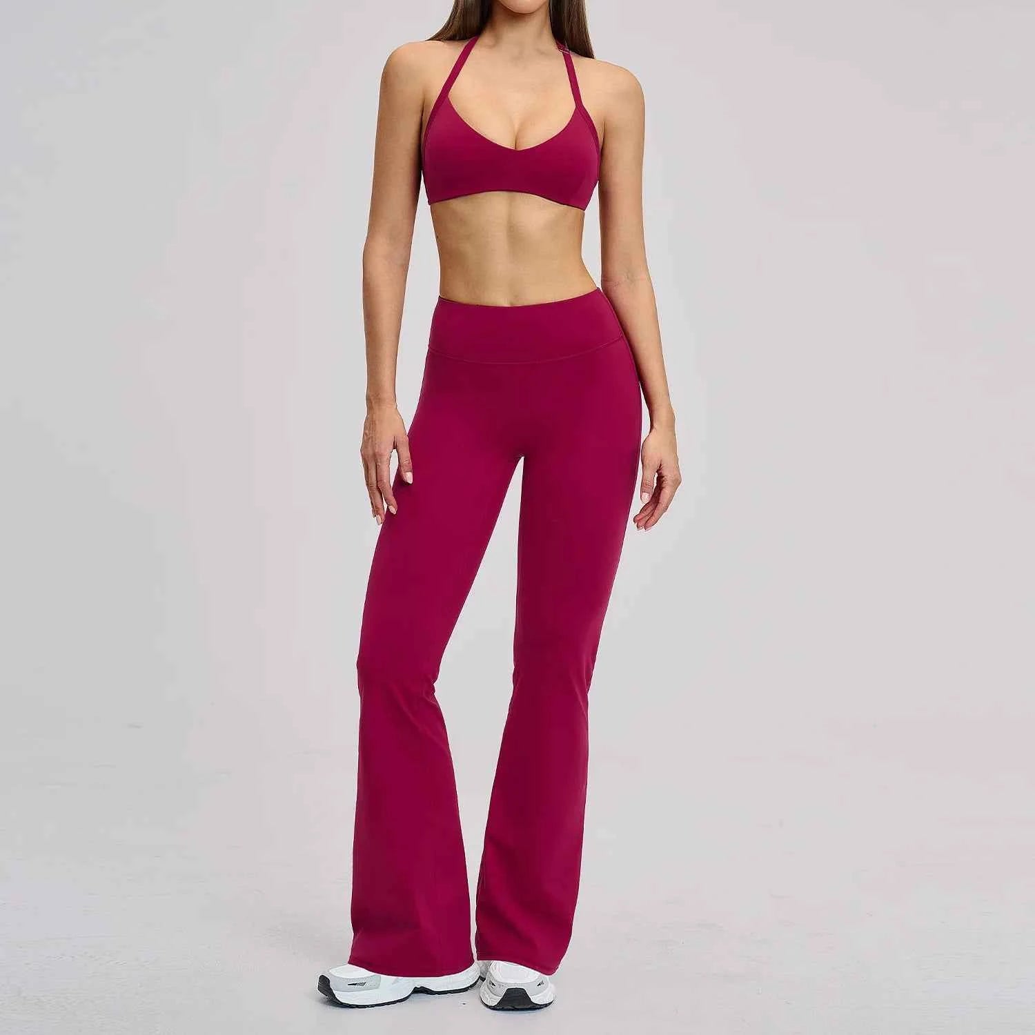 Women's 2-Piece Push-Up Yoga Fitness Suit | Sports Bra & High Waist Leggings Tracksuit Gym