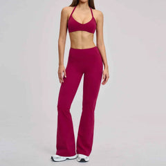 Women's 2-Piece Push-Up Yoga Fitness Suit | Sports Bra & High Waist Leggings Tracksuit Gym