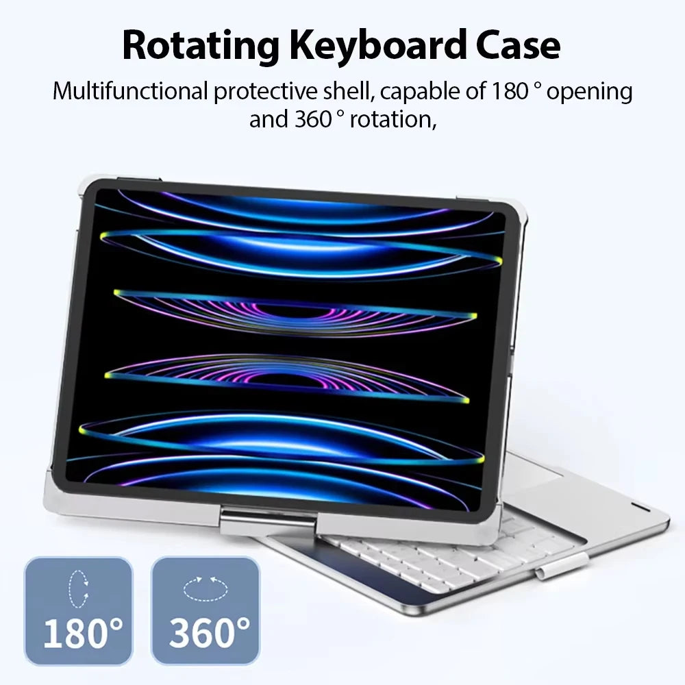 Magic Keyboard Case For iPad Air 11 13 2024 Pro 11 12.9 iPad 10.2 7/8/9th 10th Generation iPad Air 4 5 6 by Snagg A Wireless Keyboard
