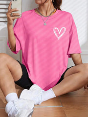 Simple Love Print Womans Streetwear T-Shirt