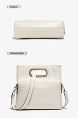 Vintage Genuine Leather Crossbody Handbag – Large Capacity Designer Shoulder Bag for Women, All Seasons