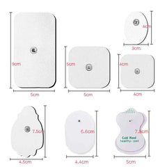 Electric TENS EMS Electrode Pads – Reusable Gel Therapy Replacement Pads