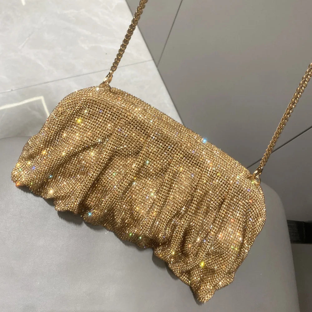 Elegant Rhinestone Crystal Evening Clutch by Snagg It Purses