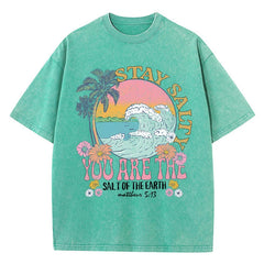 Stay Salty Print Womans Streetwear T-Shirt
