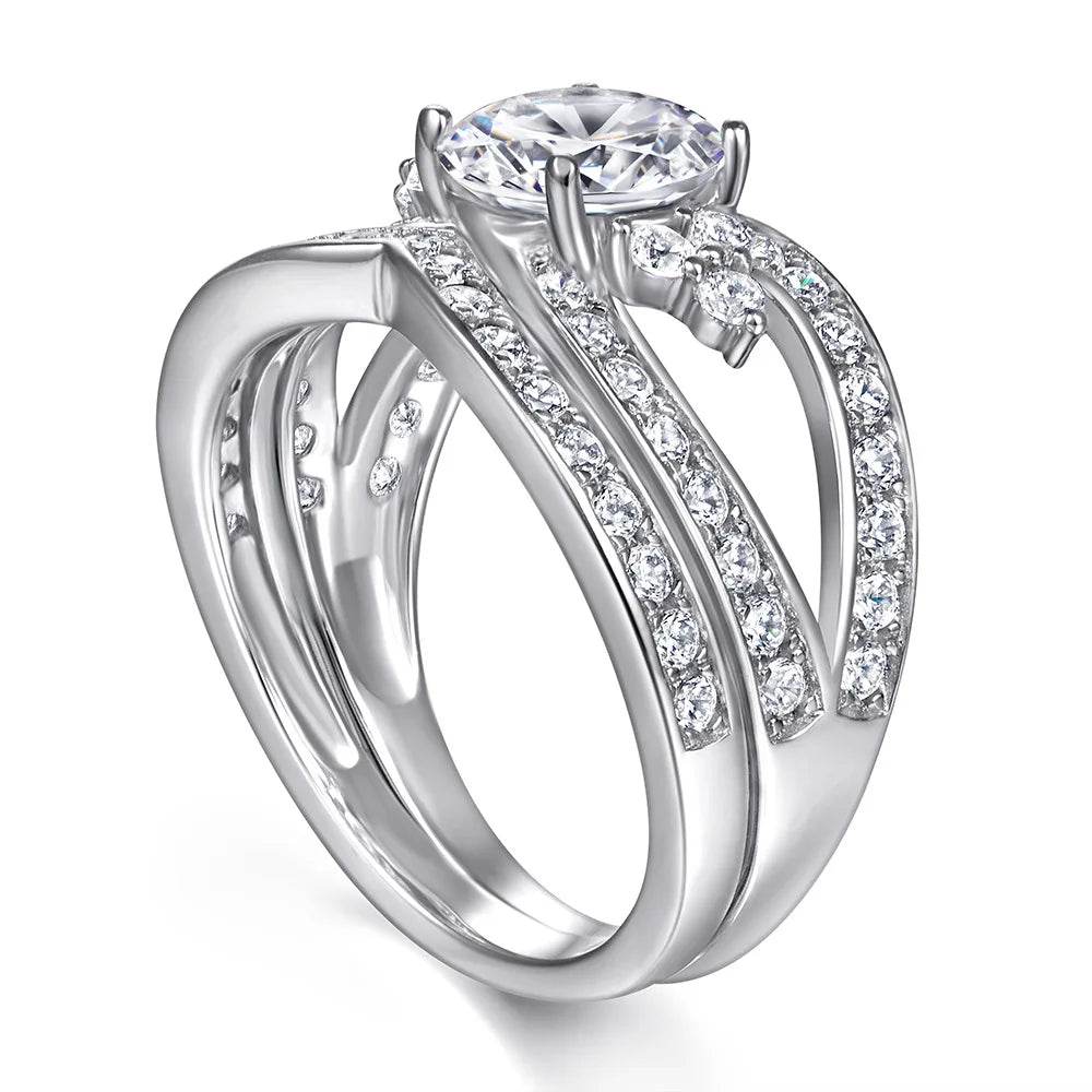 1ct Green Moissanite Double Ring - SnaggIt