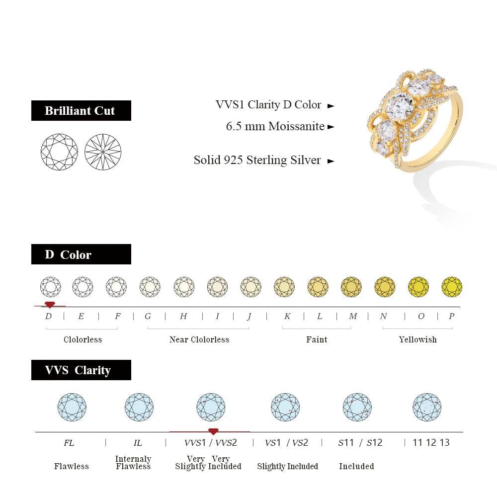 1ct Round Cut Moissanite Ring - SnaggIt