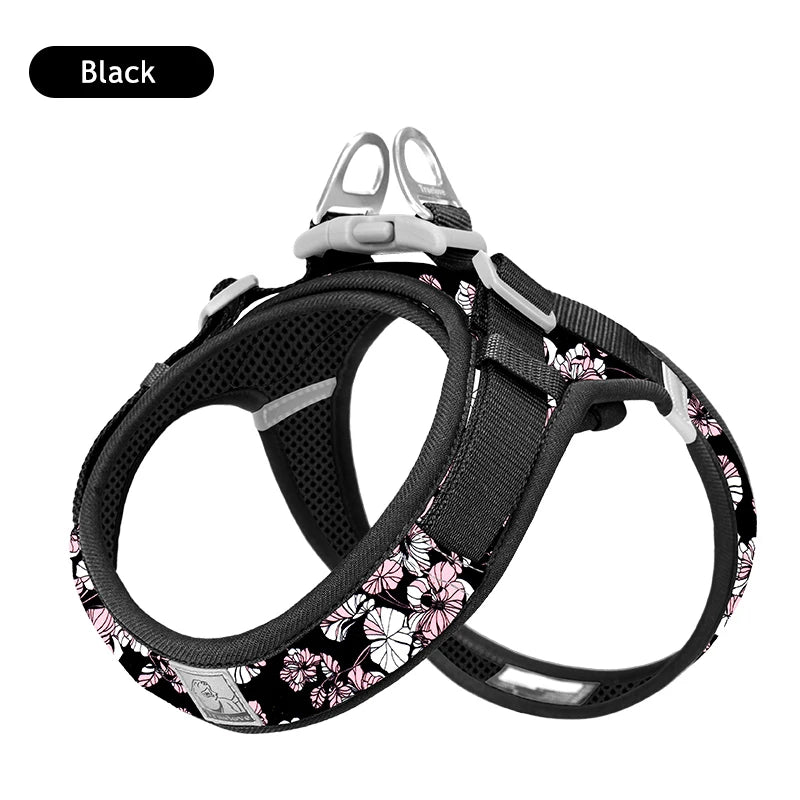 Floral Print Air-Mesh Harness for Dogs & Cats by Snagg A Harness