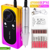 Professional 45,000 RPM Brushless Electric Nail Drill – High Torque Rechargeable Manicure & Pedicure Station