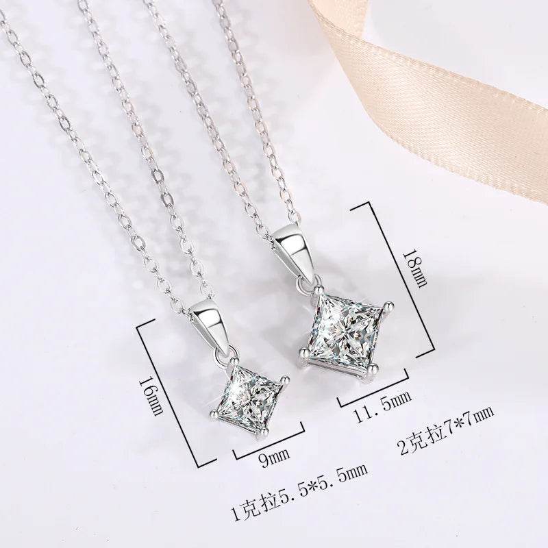 1–2CT Moissanite Pendant Necklace - SnaggIt
