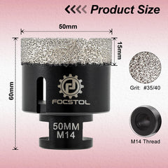M14 Thread Diamond Core Drill Bit 6–125mm | Tile Hole Saw for Ceramic Marble Granite CE Certified