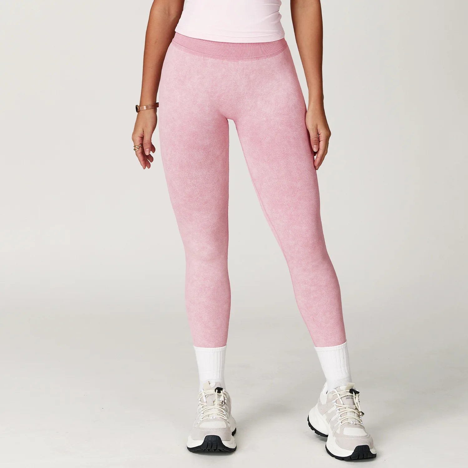 Women's High Waist Ribbed Yoga Leggings | Seamless Scrunch Bum Gym Fitness Workout Tights