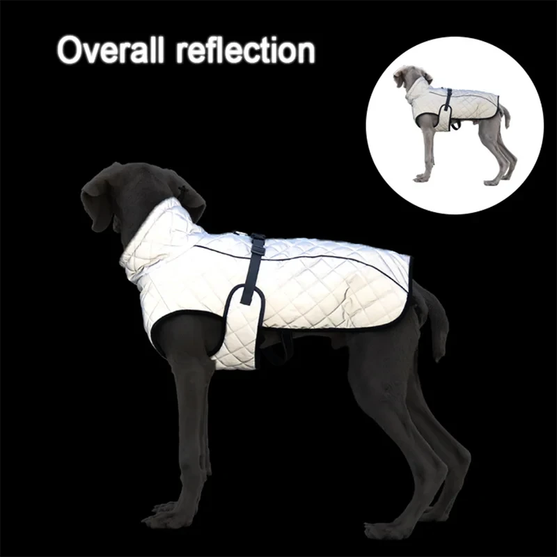 Reflective Outdoor Dog Jacket – Warm Cotton Vest Coat for Large & Medium Dogs (Labrador)