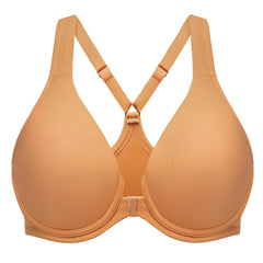 Front Closure Plunge Bra | Seamless Underwire Racerback Full Coverage