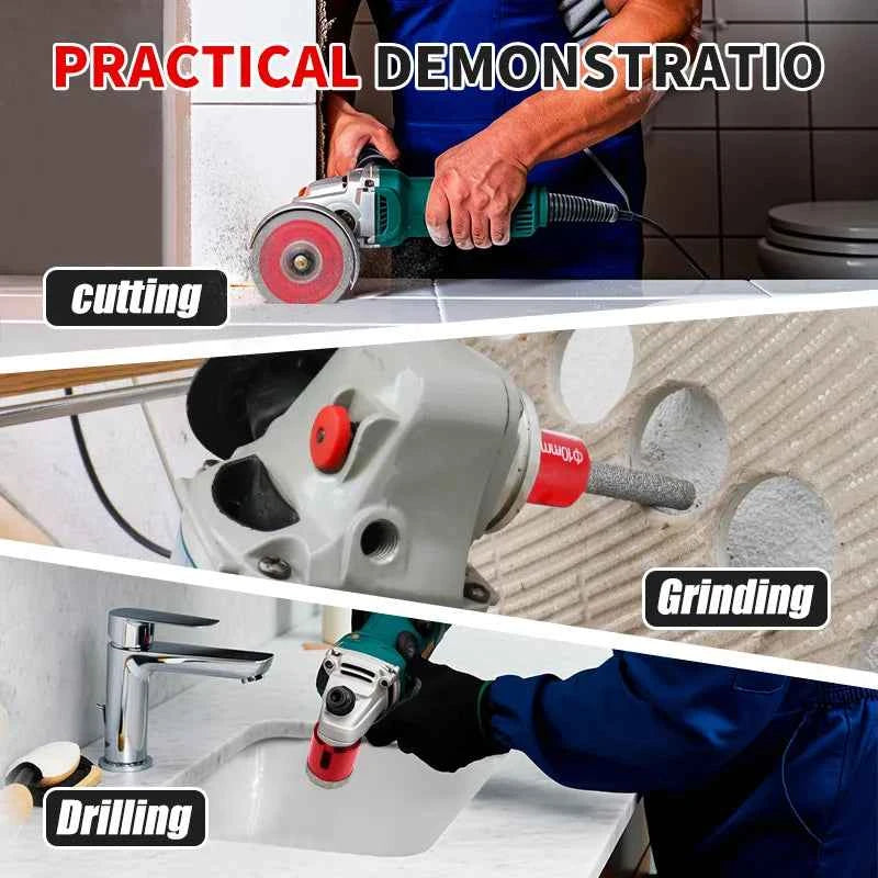 Professional Vacuum Brazed Diamond Drilling & Cutting Kit | M14 Thread Core Bits & Saw Blade Set