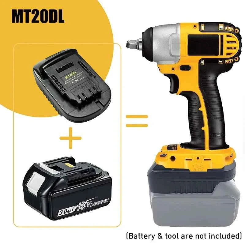 MT20DL battery adapter for Makita 18V batteries to DeWalt tools – image 5